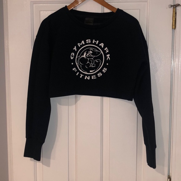 Gymshark Tops - Gymshark Legacy Crop Crewneck Black